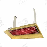 FOSTORIA Electric Infrared Heater: 6500 W Watt Output, 208V AC, 1 or 3 Phase, Hardwired, Aluminum (MPN F65-FSS-3). Key specifications — Wattage Output: 6500 W; Voltage: 208V AC; Brand: FOSTORIA; Electrical Connection: Hardwired; Element Type: Flat Panel Emitter; Housing Color: Gold; Housing Material: Aluminum; Overall Dimensions - L x W x D: 38 in x 20 in x 9-3/4 in.