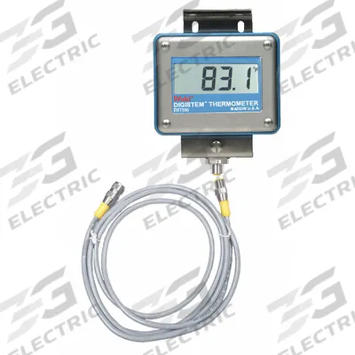 WAHL Digital Process Thermometer: -328°F to 1,472°F /-200°C to 800°C, 1/2 in Thread Size - Water-Resistant Panel Mount Digital Thermometers