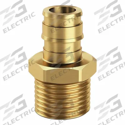 ZURN Barbed Fitting Adapter: 51/64 in ID x 1 in Pipe Size, Barbed x MNPT, Brass - Expansion Brass Barbed Tube Fittings