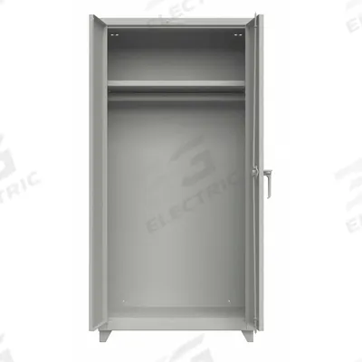 STRONG HOLD Storage Cabinet: 36 in x 24 in x 75 in, 1 Adj Shelf, Swing Handle & Padlock Hasp - Industrial Wardrobe Cabinets