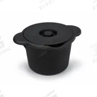 Ice Bucket with Lid: 4 L Capacity, Round, Polyurethane, Black, 7 in Overall Ht, 9 1/4 in Overall Dia (MPN HS28714K). Key specifications — Color: Black; Material: Polyurethane; Brand: HEATHROW SCIENTIFIC; Product Type: Ice Bucket with Lid; Shape: Round.
