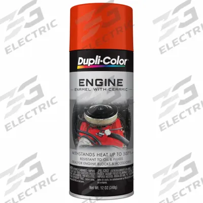 DUPLI-COLOR Engine Enamel: Exterior/Interior, Engine Enamel, Solvent, Ceramic, Metal/Steel - High Heat Enamels