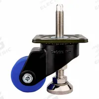 FOOT MASTER Plate Caster: Nylon Tread, 63 mm Wheel Dia, 98 mm Mounting Ht, 1,102 lb Load Capacity (MPN GDH-65A-SFBLKMC). Key specifications — Brand: FOOT MASTER; Frame Color: Black.
