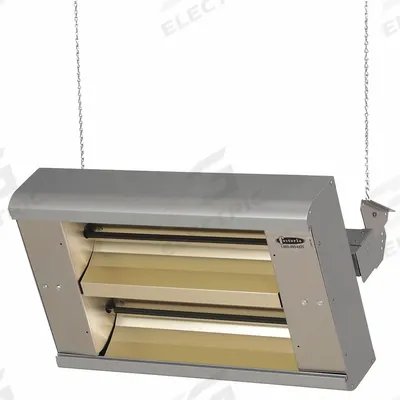 FOSTORIA Electric Infrared Heater: 3200W Watt Output, 277V AC, 1 Phase, Hardwired - Indoor/Outdoor Suspended Infrared Radiant Electric Ceiling Heaters