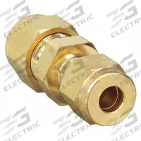 PARKER Compression Fitting Union: 1/2 in OD x 3/8 in OD Size, Compression x Compression, Brass (MPN 8-6 HBZ-B). Key specifications — attr1196838: CPI™; attr1196811: PARKER; attr1196829: CPI(TM).