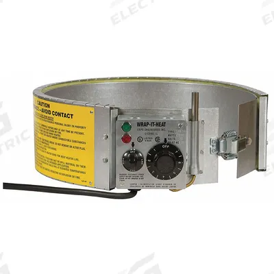 APPROVED VENDOR Drum Heater: 115V AC, 1,500 W Watts, 60°F to 250°F, Drums - Drum & Bucket Band Heaters