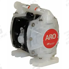 ARO Double Diaphragm Pump: Polypropylene Body, 1/4 in, NPT Connection, 5.3 gpm, 125 ft Max. Head (MPN PD01P-HPS-PTT-A). Key specifications — Brand: ARO; Seat Material: PP; Check Valve Material: PTFE.
