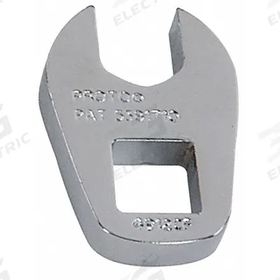 PROTO Crowfoot Socket Wrench: Alloy Steel, Chrome, 3/8 in Drive Size - SAE Open End Crowfoot Wrenches