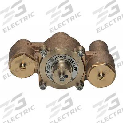 HAWS Emergency Mixing Valve: 12 gpm Max Flow Rate, 1/2 in NPT x 3/4 in NPT, Single Eyewash - Thermostatic Mixing Valves