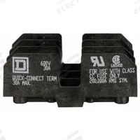 SQUARE D Fuse Block: For Control Transmer Type, (2) Rejection Fuse Clip/Non-Rejection Fuse Clip (MPN 9070FB3A). Key specifications — Accessory Type: Fuse Block; Brand: SQUARE D; Compatible with Series: T; For Transformer Type: Control; Manufacturer Part Number: 9070FB3A.