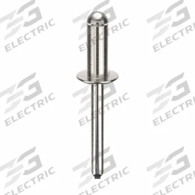 APPROVED VENDOR Blind Rivet,1 85/89" L,1/4" dia,PK100: Inch, 1 61/64 in Overall Lg, 5/8 in Body Lg - Domed-Head Blind Rivets