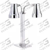 SPRING USA Heat Lamp: 2 Bulbs, 27 in Overall Ht, 7 9/10 in Overall Wd, 10 7/10 in Dp, Brushed (MPN 2792-5). Key specifications — Product Type: Pivot Head Heat Lamp; Brand: SPRING USA; Finish: Brushed; Material: Stainless Steel; NSF Certified: No.