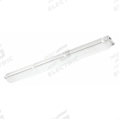 LED Wet Location Fixture: 4 ft Lg, 4,132 lm, 3500K, 34 W, 120/277V AC - LED Linear Vapor-Tight Light Fixtures