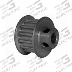DAYTON Timing Pulley: Modified Curvilinear, Fixed, For GT Timing Belt Section, For 9 mm Belt Wd (MPN 14-5P09M6FA6). Key specifications — Brand: DAYTON; Finish: Clear Anodized; For Belt Series: Powerhouse®.
