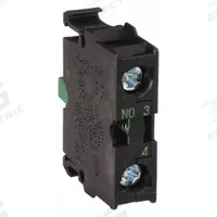 EATON Contact Block: 22 mm Panel Mounting Size, 1NO, Momentary, M22/M22M Series (MPN M22-K10). Key specifications — Switch Action: Momentary; Terminal Connection Type: Screw Clamp Terminals; Brand: EATON; Compatible with Series: M22.