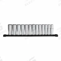 MILWAUKEE Deep Well Socket Set Metric 12pt: 1/2 in Drive Size, Small Set (0-50 pieces) Set Size (MPN 48-22-9524). Key specifications — attr1204251: MILWAUKEE; attr1215453: 1/2 in; attr1215454: 12 mm to 24 mm; attr1224229: Friction.