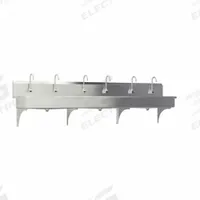 SANI-LAV Hands-Free Wash Station: 6 Stations, 8 in Bowl Dp, 117 in Bowl Lg, 16 1/2 in Bowl Wd, 16 ga (MPN 512WBL-0.5). Key specifications — Includes Side Splash: Side Splash Not Included; Series: Stainless Steel Wash-Station; Brand: SANI-LAV; Power Source: Battery Powered.
