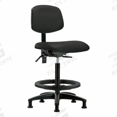 APPROVED VENDOR Ergonomic Chair: Vinyl, Armless, Ht Range 25 in to 34 1/2 in, 18 1/2 in Seat Wd - Vinyl Lab Chairs