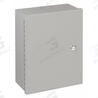 WIEGMANN Enclosure: Steel, 10 in x 8 in x 6 in, NEMA 1, Solid Cover, Hinged, Painted (MPN N1C081006). Key specifications — Brand: WIEGMANN; Closure Method: 1/4-Turn Latch; Knockouts: Not Included.