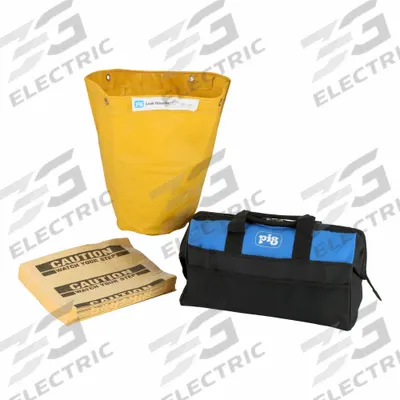 PIG Leak Diverter Tarp Kit: 5 ft Lg, 5 ft Wd, Straps Leak Diverter Mounting - Ceiling & Pipe Leak Diverter Combo Kits