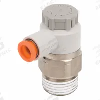 SMC Speed Control Valve: Elbow Fitting, Screw, 3/8 in Valve Body Size, 5/16 in Push to Connect Tube (MPN AS3201F-N03-09S). Key specifications — attr947203: Brass/PBT; attr947205: SMC.