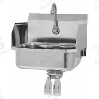 SANI-LAV Hand Wash Sink Kit: 1 Stations, 5 in Bowl Dp, 14 in Bowl Lg, 11 in Bowl Wd, Faucet Included (MPN 607D). Key specifications — Includes Side Splash: Side Splash Included; Series: Stainless Steel Hand Wash Sink; Brand: SANI-LAV.
