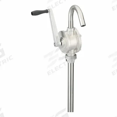 Dayton Hand Pump: Rotary Action, Pump with Spout, 304 Stainless Steel Housing - Rotary-Crank Drum Pumps