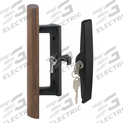 PRIME-LINE Sliding Door Lock: 2 1/8 in Lg, 2 1/8 in Wd - Recessed Handles for Sliding Doors