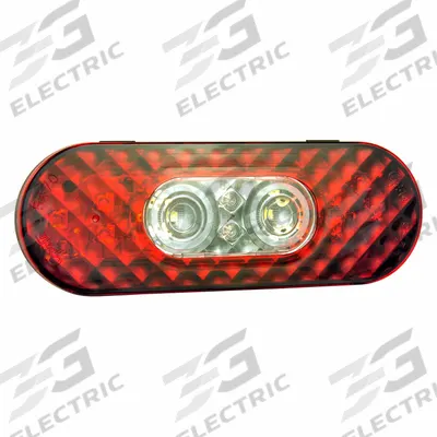 GROTE Stop/Turn/Tail Light: LED, Stop, Turn, and Tail Combo Light, Clear/Red - Stop, Turn & Tail Combination Lights