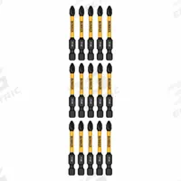DEWALT Power Bit: Power Bit, PH2 Bit Industry Size, #2 Bit Size, Std, 2 1/4 in Overall Lg, 15 PK (MPN DWAF2PH2IR15). Key specifications — attr1119695: DEWALT; attr1119703: S2 Steel; attr1119710: Standard; attr1119708: Hex; attr1202404: #2.
