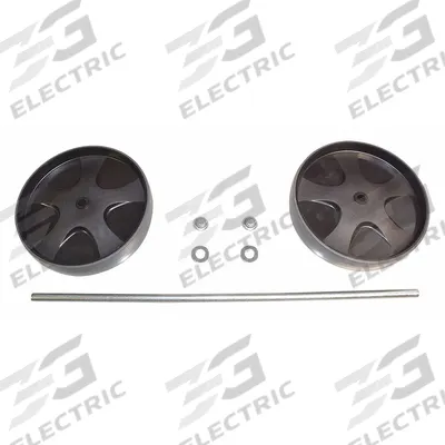 RUBBERMAID COMMERCIAL PRODUCTS Wheel and Axle Parts: For 1LWP1/1LWP2/1LWP3/1PBJ6/1PBJ7 (MPN - Material Handling Parts