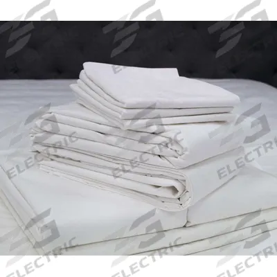 R & R TEXTILE Flat Sheet: King, 120 in Overall Lg, 108 in Overall Wd, T250 - R&R Textile Domestically-Made Sheets