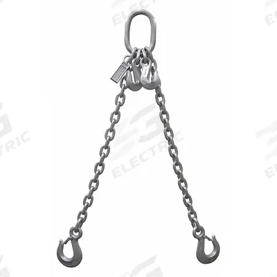 STREN-FLEX Chain Sling: 3/8 in Chain Trade Size, 100 Chain Grade, Sling Hook, Alloy Steel - Adjustable-Length Grade-100 Double-Leg Chain Slings