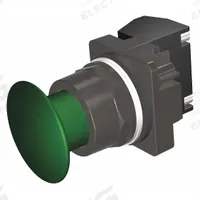 SIEMENS Mushroom Head Push Button: Non-Illuminated, Mushroom Head Profile, Metallic, 30 mm, 1NO/1NC (MPN 52BP2A3A). Key specifications — Brand: SIEMENS; Action: Maintained; Series: Class 52; Terminal Connection: Pressure Plate; Push Button Material Type: Metallic.