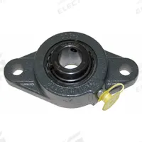 SEALMASTER 2 Bolt Flange Bearing: Radial Ball, 1 5/16 in Bore, Cast Iron, Set Screws, 6 11/32 in Lg (MPN SFT-21). Key specifications — Bore Type: Cylindrical; Brand: SEALMASTER; Lubricant Material: NLGI #2 Equivalent; Mounting Bolt Size: 7/16 in; System of Measurement: Inch.