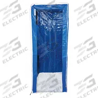 ALECO Pan Rack Cover: 23 in Wd, 64 in Ht, 28 in Dp, Nylon Reinforced PVC, Blue, 477424. Key specifications — Brand: ALECO; Color: Blue; Material: Nylon Reinforced PVC; Product Type: Pan Rack Cover; NSF Certified: No; Insulated: No; Manufacturer Part Number: 477424.