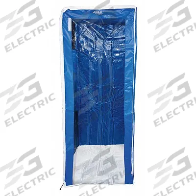ALECO Pan Rack Cover: 23 in Wd, 64 in Ht, 28 in Dp, Nylon Reinforced PVC, Blue - Pan Rack Covers