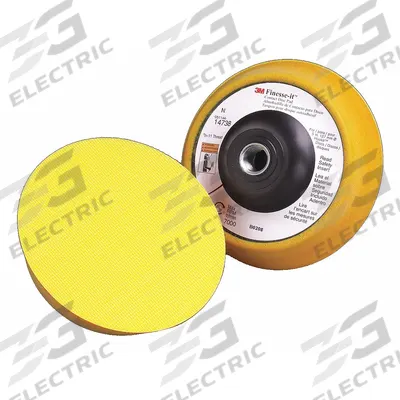 3M Hook-and-Loop Disc Backup Pad: 5 in Dia x 1 in T, 5/8"-11 Internal-Thread - Internal-Thread Sanding Disc Backing Pads