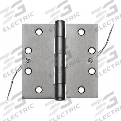 BEST Electrified Hinge: Stainless Steel, 4 1/2 in Leaf Ht - Electrified Butt Hinges