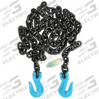 B/A PRODUCTS CO. Chain Slings: 3/8 in Overall Hook Size, 100, 10 ft Overall Lg, Black, Steel, Black (MPN G10-3810SGG). Key specifications — Material: Steel; Grade: 100; Hook Type: Cradle Grab; Attachment Style: Foundry Hook; Color: Black; Brand: B/A PRODUCTS CO.; Equipment Color: Black.