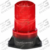 FEDERAL SIGNAL Beacon Light: Flashing Beacon, Red, 5 3/16 in Overall Ht, LED, 12-110V DC (MPN 462250-04). Key specifications — Operating Voltage: 12-110V DC; Number of Flash Patterns: 1; Includes: Installation Kit; Electrical Connection: Wire Leads; Brand: FEDERAL SIGNAL; Shape: Round; Lighting SAE Class Rating: SAE Class 2.