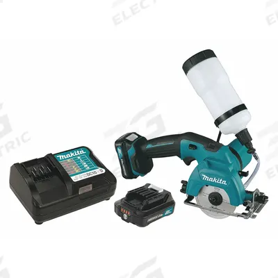 MAKITA Circular Saw Kit: 12 V DC Volt, Blade/Charger, 3 3/8 in Blade Dia. - 3-3/8" Tile Saws