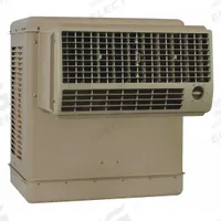 ESSICK AIR Window Evaporative Cooler: 400 sq ft – 600 sq ft, 3.6 gal Water Capacity, 5-15P (MPN N28W). Key specifications — Number of Speeds: 2; Brand: ESSICK AIR.