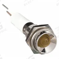 APPROVED VENDOR Protruding Panel Light: 6 mm Panel Mounting Hole Dia, LED, Yellow, Protruding Head (MPN 24M027). Key specifications — Brand: APPROVED VENDOR; Electrical Connection: Lead for Soldering.