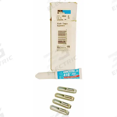 IDEAL Fish Tape: 24 AWG – 10 AWG, Steel, 24 AWG Min Wire Capacity - Replacement Fish Tape Eyelets