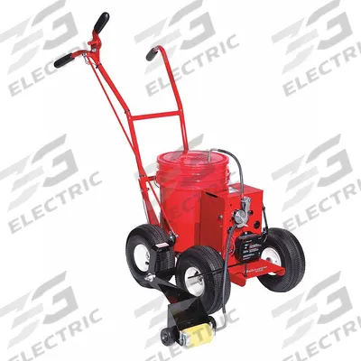 NEWSTRIPE Striping Machine: Battery, Paints, (3) 4 in Rollers/Hose, 2 in Line Wd - Min - Battery-Powered Roller Line Stripers