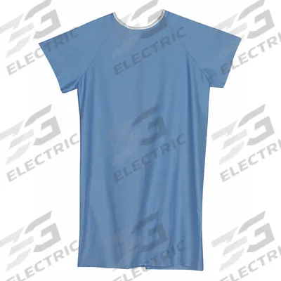 DMI Patient Protector: Blue, Back Tape Ties, Cotton/Polyester (MPN 532-8030-0100) - Furnishings, Appliances and Hospitality
