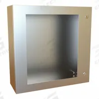 HAMMOND Electrical Enclosure: Stainless Steel, 24 in x 24 in x 8 in, NEMA 12/13/3R/4/4X, Hinged (MPN EN4SD24248WSS). Key specifications — Brand: HAMMOND; Closure Method: 1/4-Turn Latch; Enclosure Material: Stainless Steel; Knockouts: Not Included.