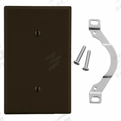 HUBBELL Wall Plate: Blank, 1 Gang, Brown - General Purpose Wall Plates