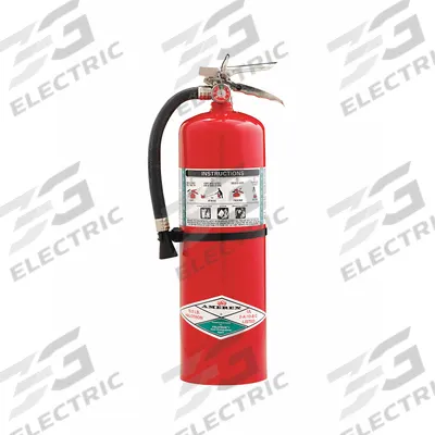 AMEREX Fire Extinguisher: 15.5 lb Extinguisher Capacity, 2A:10B:C - Class ABC Fire Extinguishers